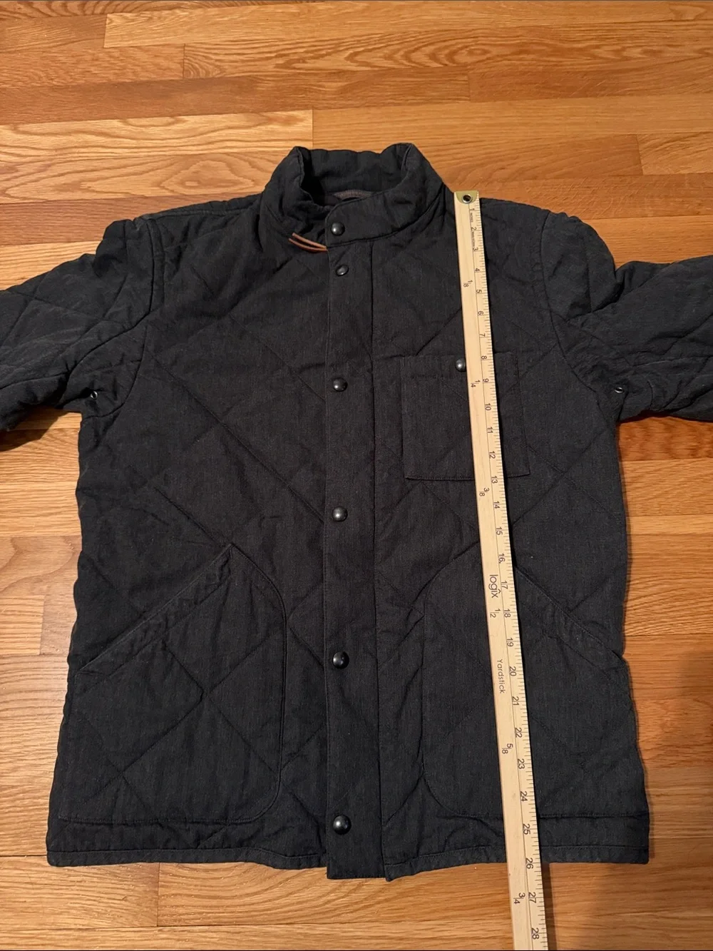 J. Crew Sussex Quilted Jacket Coat Primaloft size medium dark gray